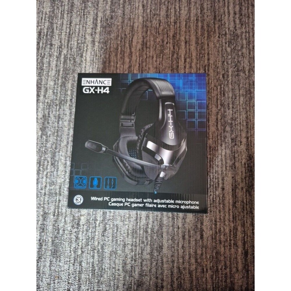 Enhance GX-H4 Wired Gaming Headset PC Adjustable Microphone Over-Ear New